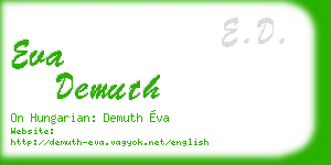 eva demuth business card